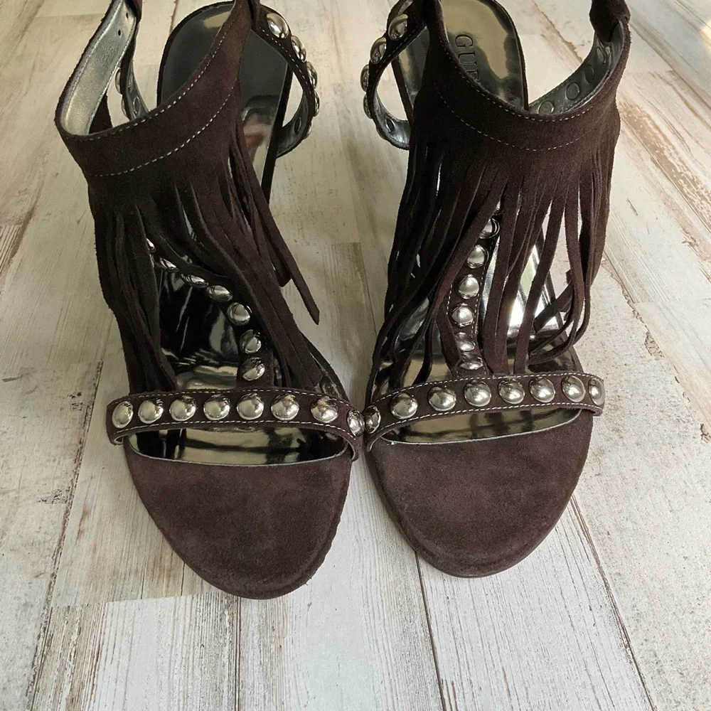 GUESS by Marciana Galiena Fringe Heel Sandals - Picture 4 of 11